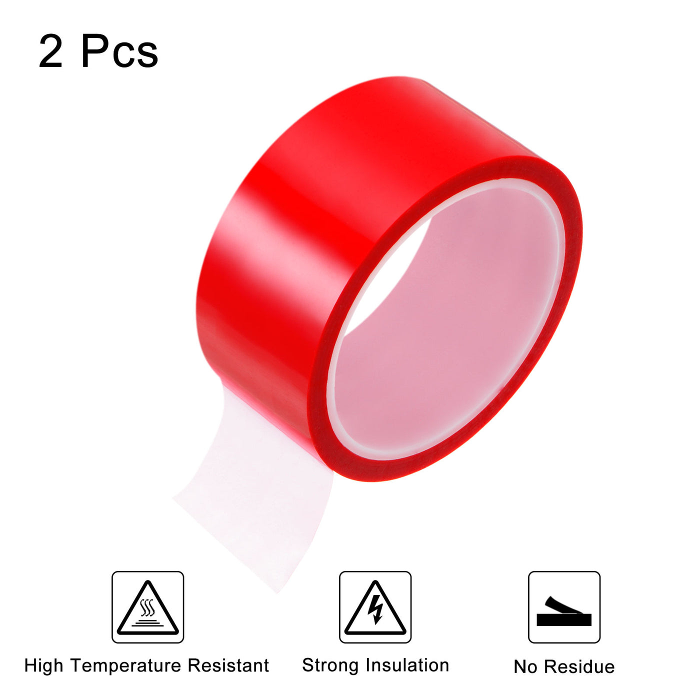 Harfington 2 Rolls Heat Tape High Temperature 40mmx33m(108ft) Sublimation Tape Red