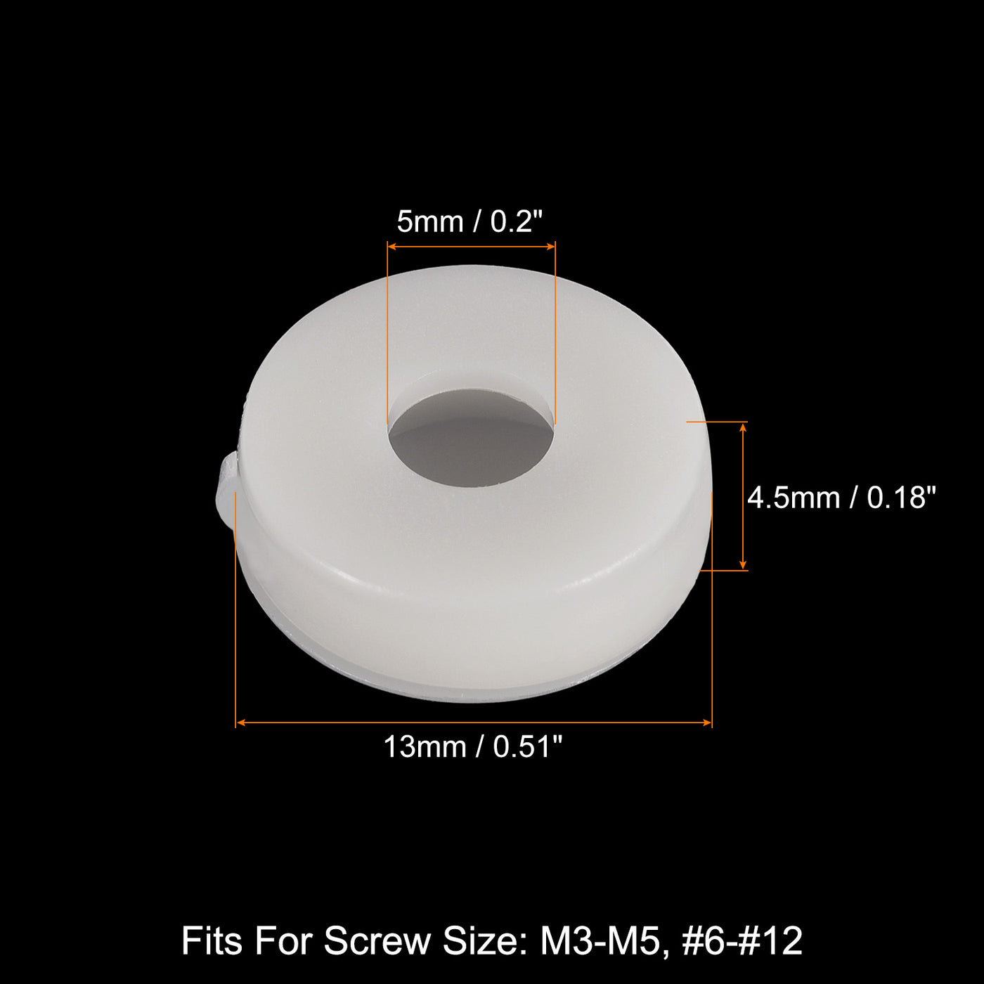 Harfington 100Pcs 5mm Hinged Screw Cover Caps Plastic Fold Screw Snap Covers, Light Gray