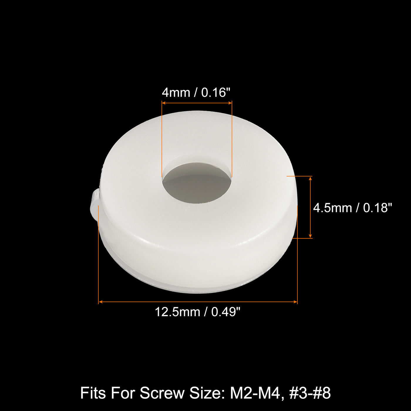 Harfington 100Pcs 4mm Hinged Screw Cover Caps Plastic Fold Screw Snap Covers, Warm White