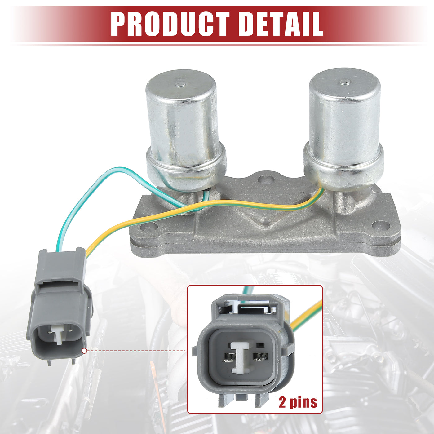 ACROPIX Transmission Shift Solenoid Replacement Fit for Acura Integra - Pack of 1 Silver Tone Gray