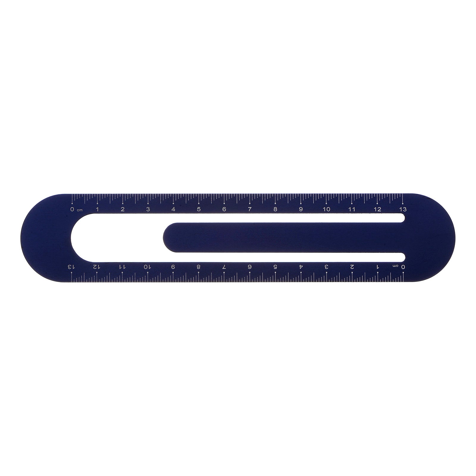 Straight Ruler 13cm Metric Bookmark Clip Ruler Dark Blue | Harfington