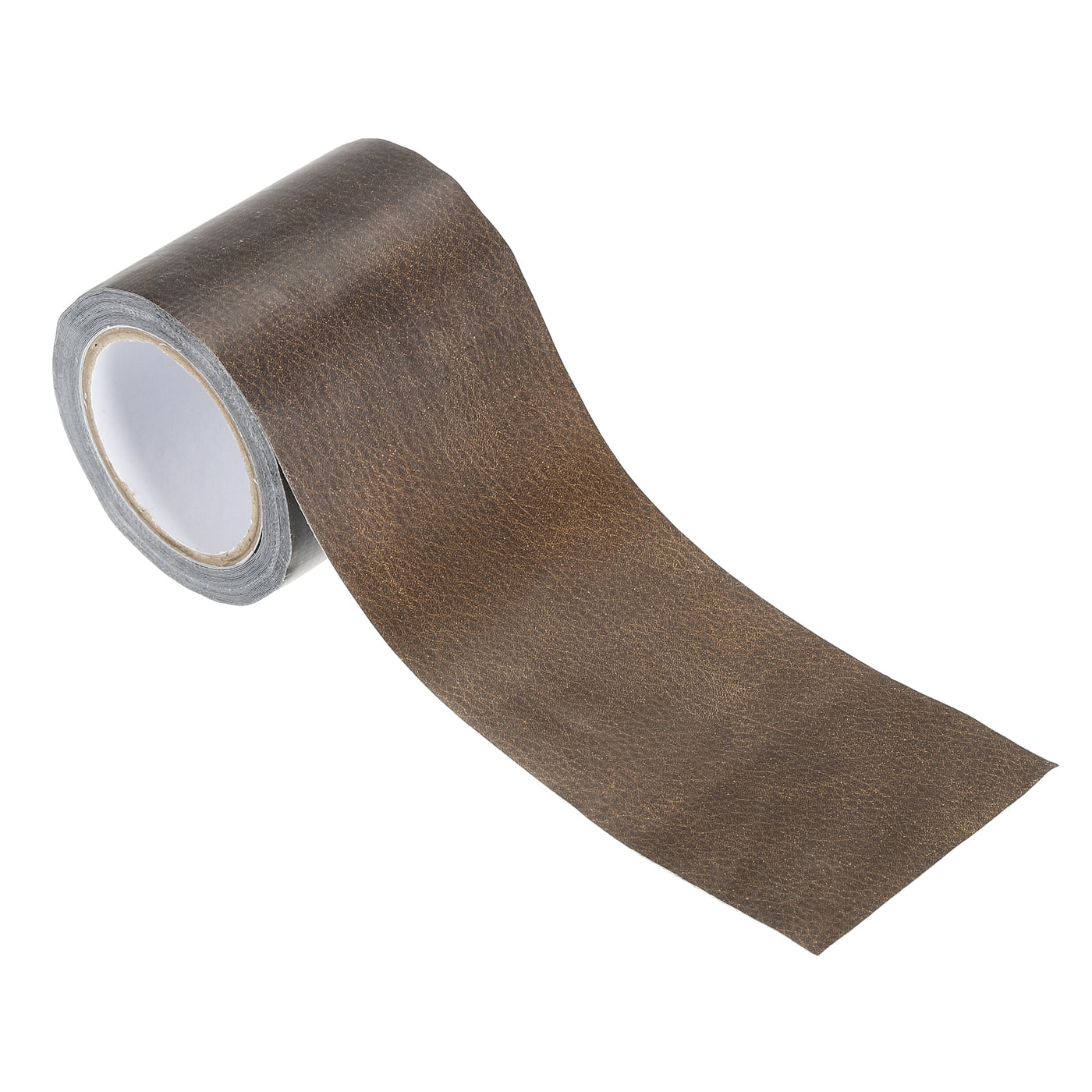 Harfington Leather Repair Tape 2.2"X15', Self Adhesive Realistic Leather Patch, Dark Brown