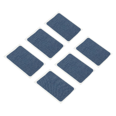 Harfington Down Jacket Repair Patch 2" x 3", 6pcs Self Adhesive Fabric Patch, Blue Denim