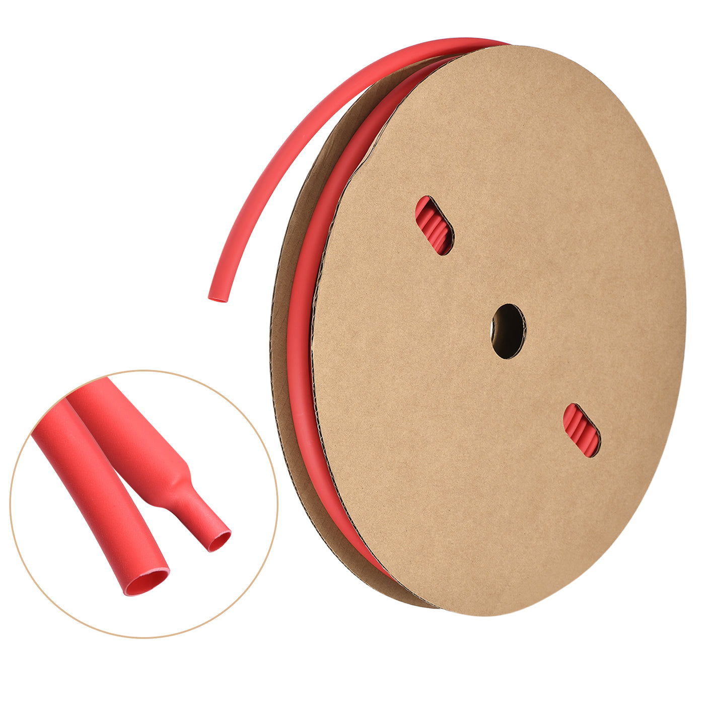 Harfington Heat Shrink Tubing, 3:1 Ratio 5/16 Inch Dia 50ft Adhesive Lined Dual Wall Red