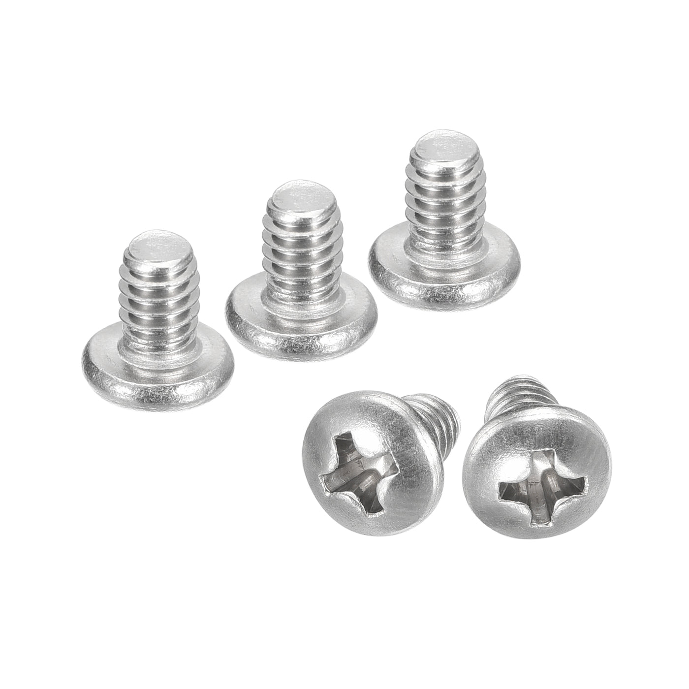 uxcell Uxcell #8-32x1/4" Pan Head Machine Screws, Stainless Steel 18-8 Screw, Pack of 50