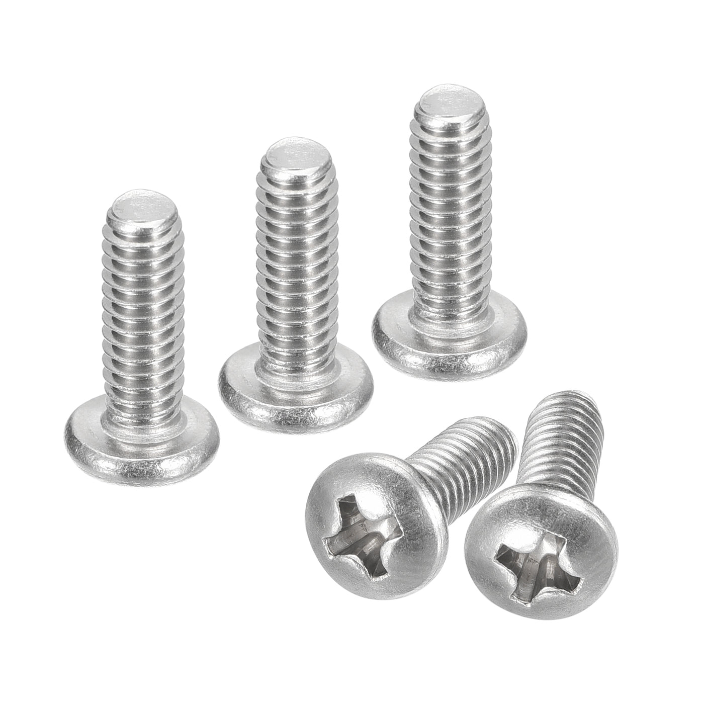 uxcell Uxcell #8-32x1/2" Pan Head Machine Screws, Stainless Steel 18-8 Screw, Pack of 100