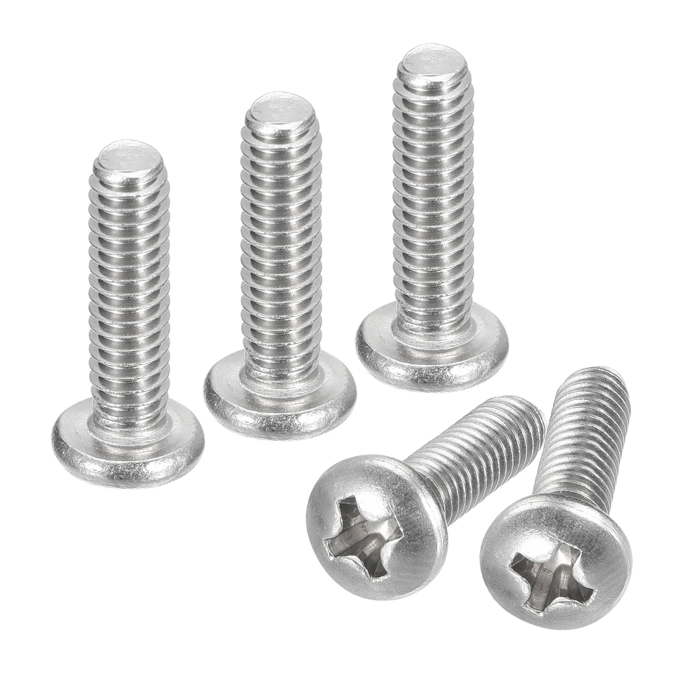 uxcell Uxcell #8-32x5/8" Pan Head Machine Screws, Stainless Steel 18-8 Screw, Pack of 20