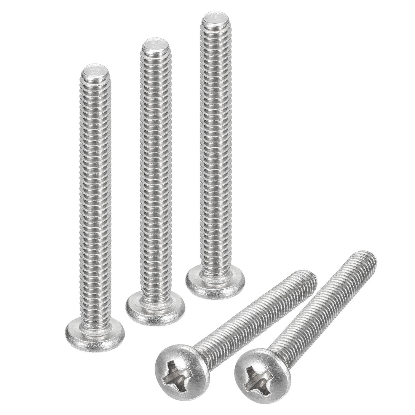 uxcell Uxcell #8-32x1-1/2" Pan Head Machine Screws, Stainless Steel 18-8 Screw, Pack of 20
