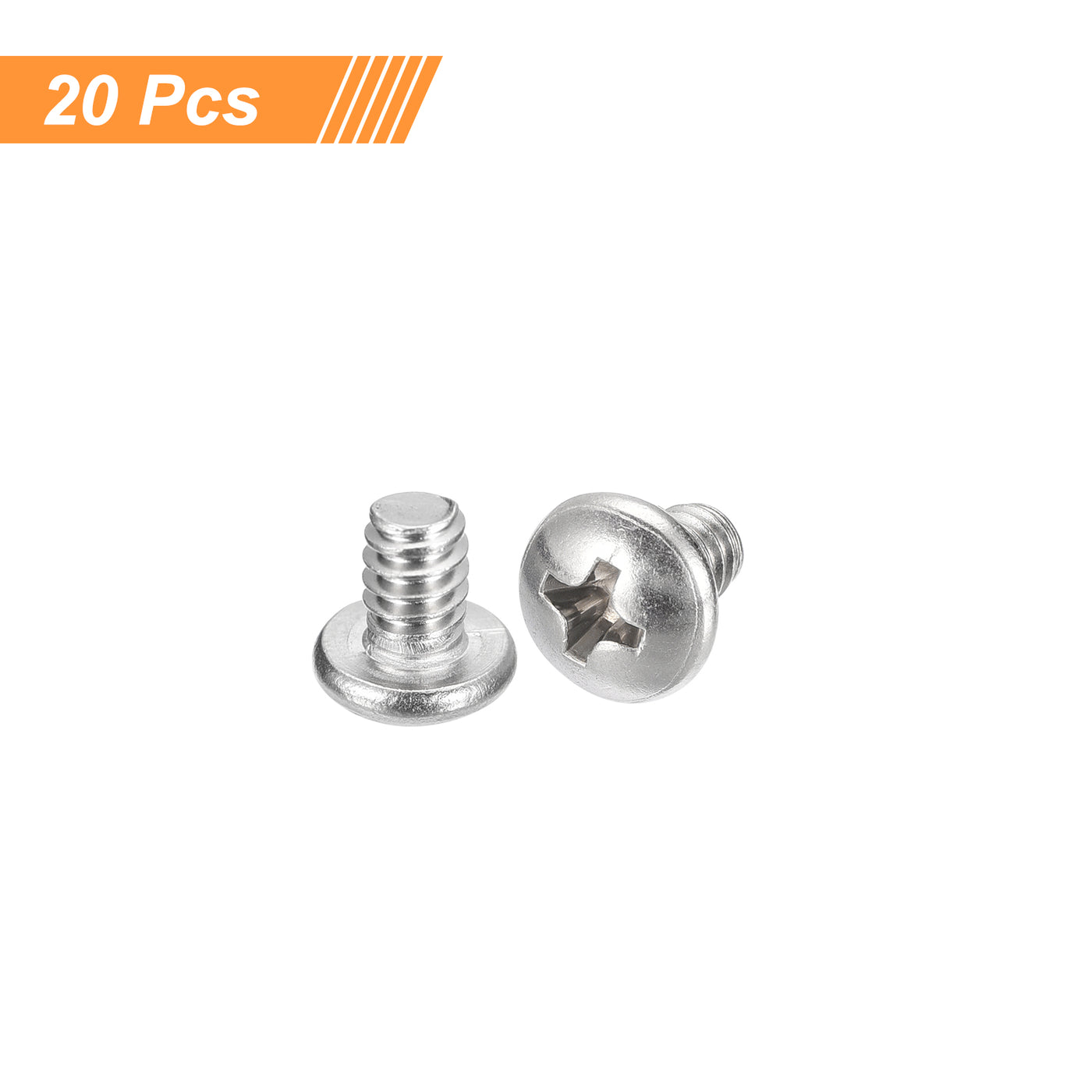 uxcell Uxcell #10-24x5/16" Pan Head Machine Screws, Stainless Steel 18-8 Screw, Pack of 20