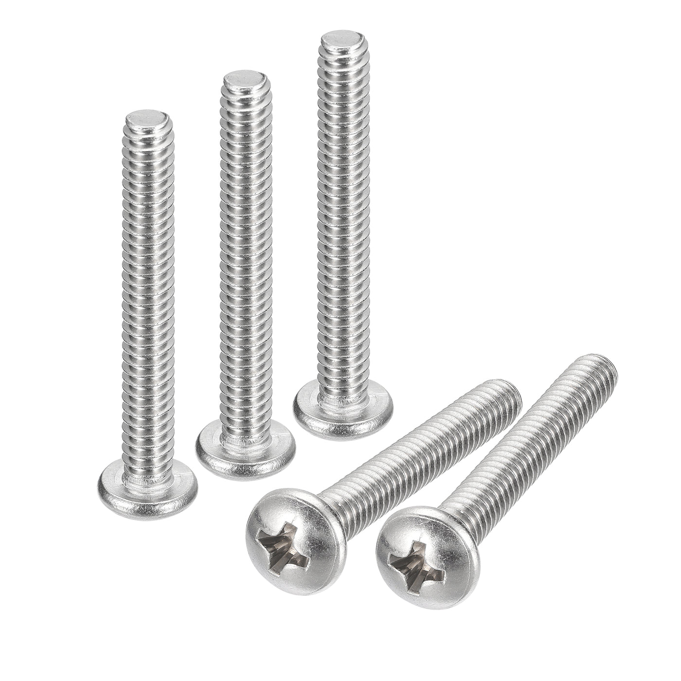 uxcell Uxcell #10-24x1-1/2" Pan Head Machine Screws, Stainless Steel 18-8 Screw, Pack of 10