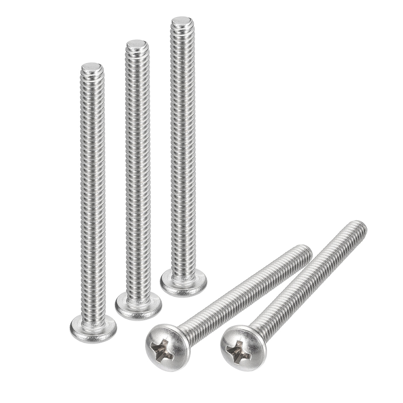 uxcell Uxcell #10-24x3" Pan Head Machine Screws, Stainless Steel 18-8 Screw, Pack of 10