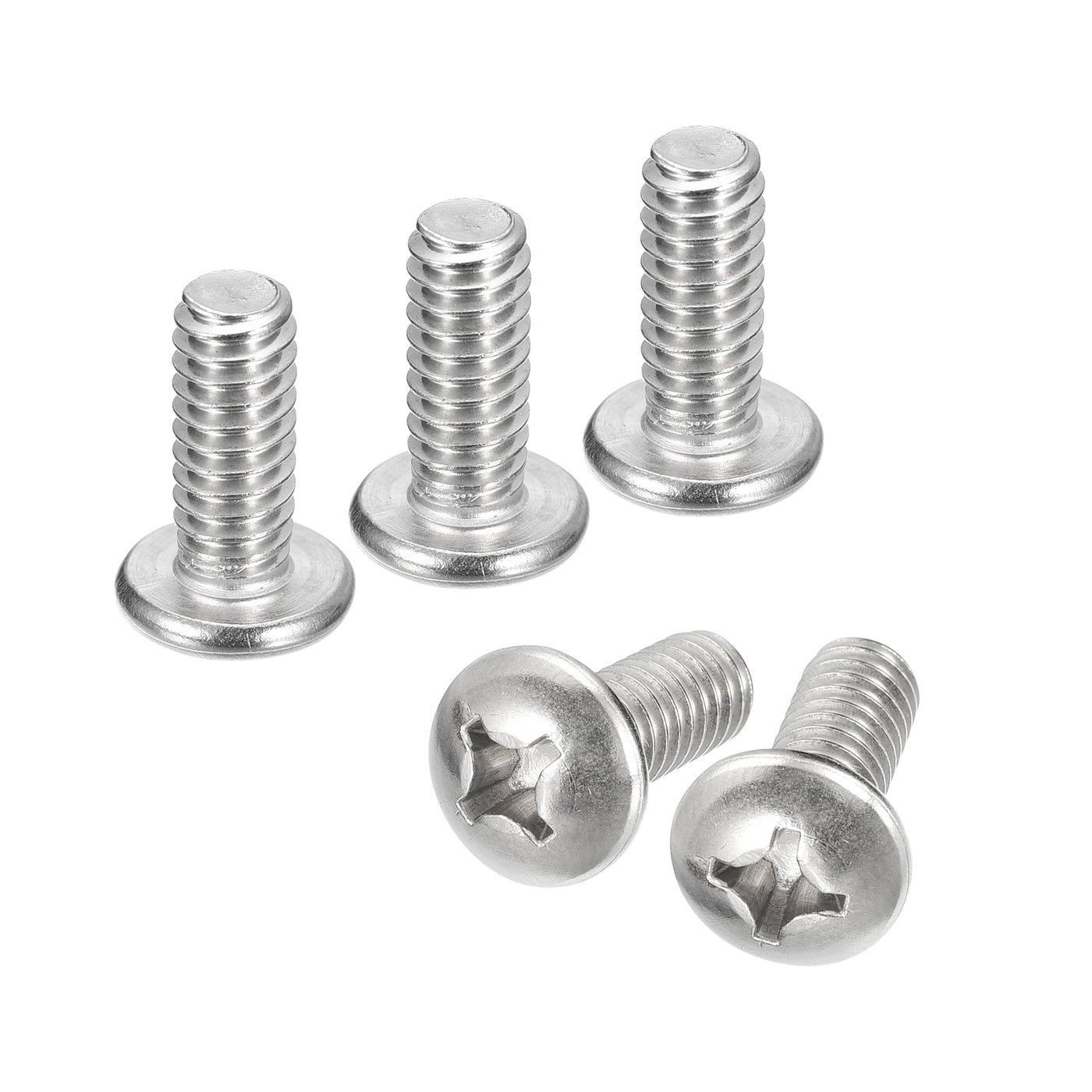 uxcell Uxcell 1/4-20x5/8" Pan Head Machine Screws, Stainless Steel 18-8 Screw, Pack of 20