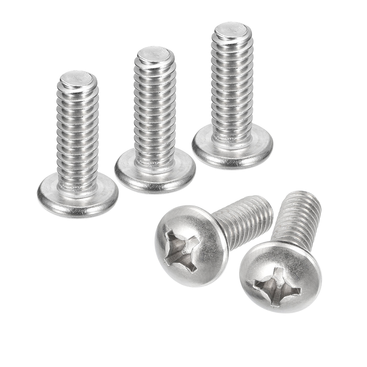 uxcell Uxcell 1/4-20x3/4" Pan Head Machine Screws, Stainless Steel 18-8 Screw, Pack of 50