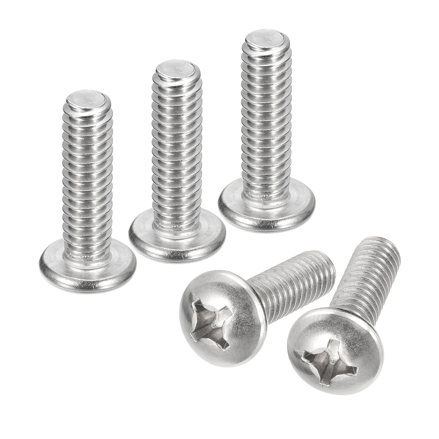 uxcell Uxcell 1/4-20x7/8" Pan Head Machine Screws, Stainless Steel 18-8 Screw, Pack of 25