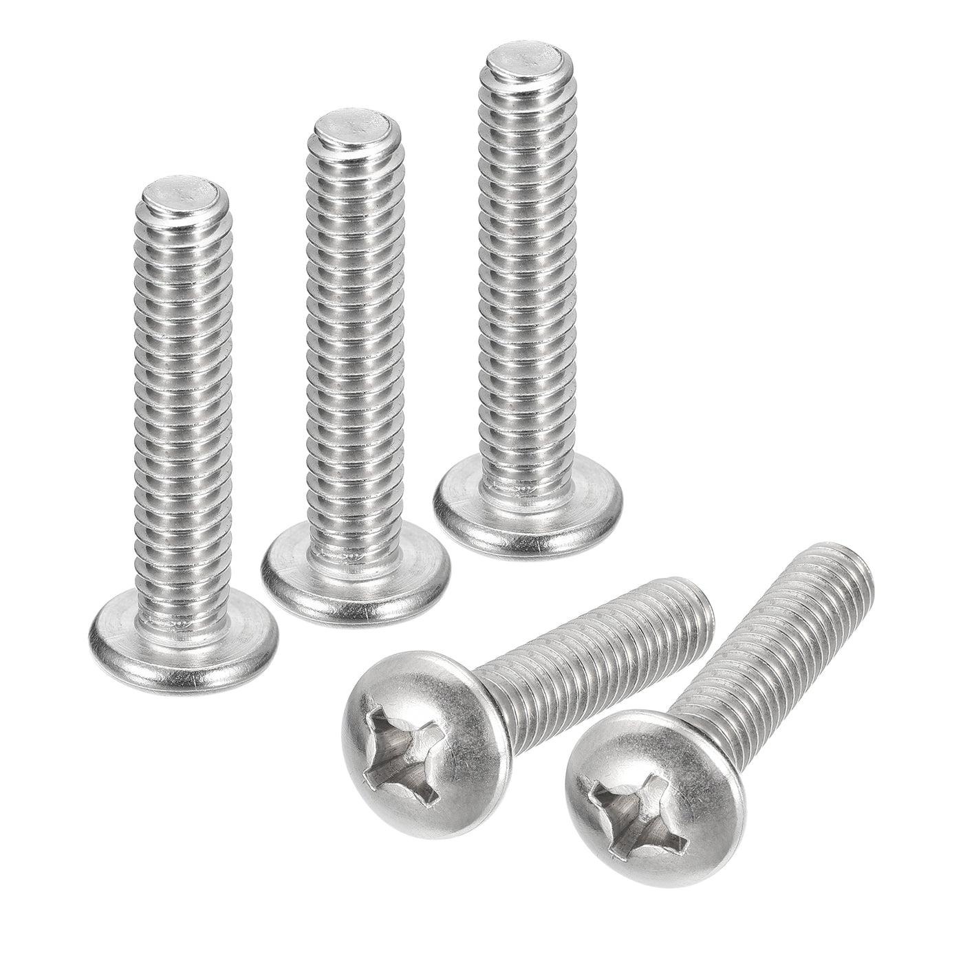 uxcell Uxcell 1/4-20x1-1/4" Pan Head Machine Screws, Stainless Steel 18-8 Screw, Pack of 50