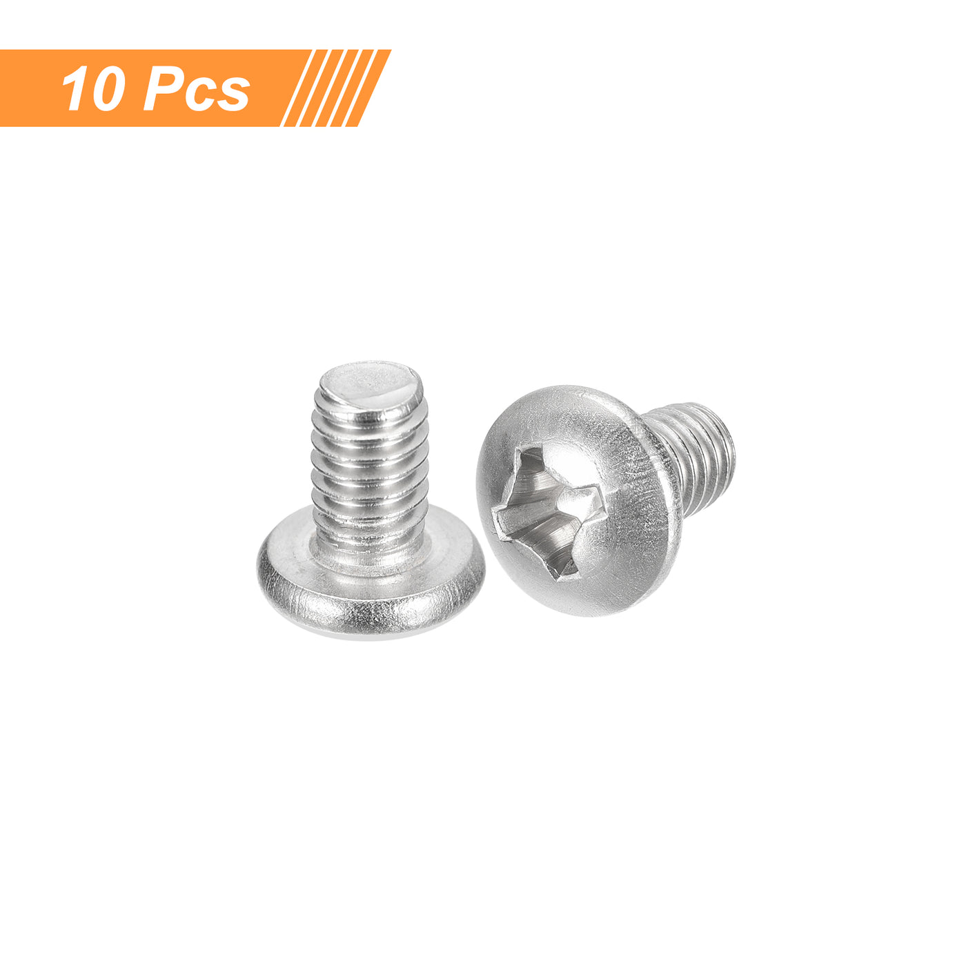 uxcell Uxcell 5/16-18x1/2" Pan Head Machine Screws, Stainless Steel 18-8 Screw, Pack of 10
