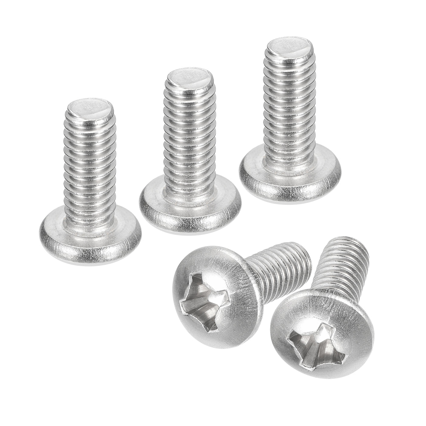 uxcell Uxcell 5/16-18x3/4" Pan Head Machine Screws, Stainless Steel 18-8 Screw, Pack of 10