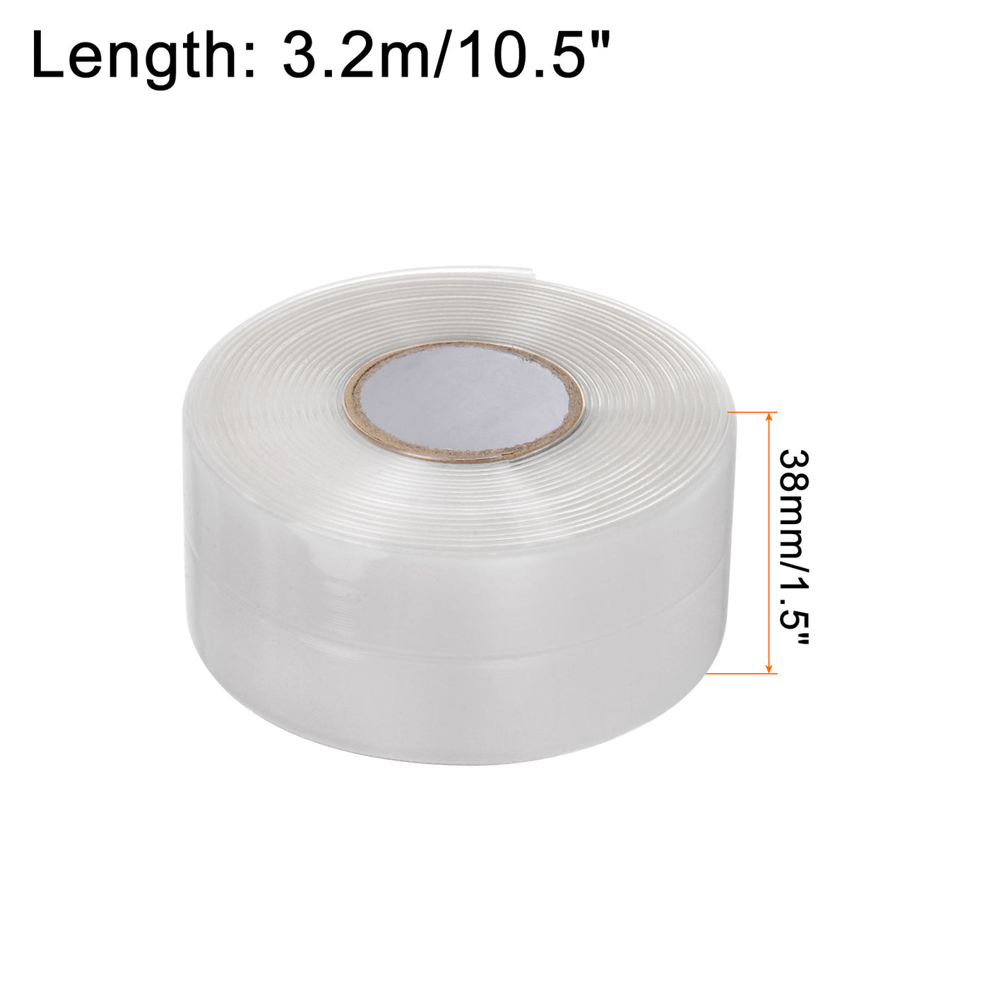 Harfington Clear Caulk Strip Sealant Tape 1.5"W x 10.5'L Oil-Proof Seal Tape w Sealing Tool