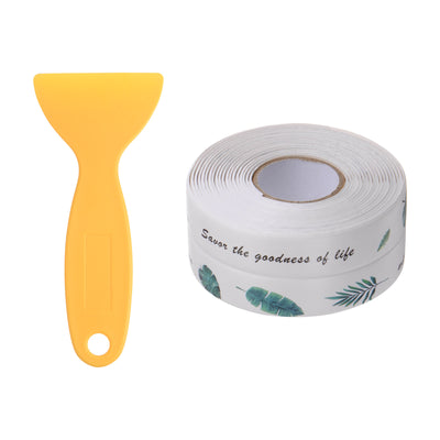 Harfington Seal Caulk Strip Tape 1.5"W x 10.5'L PVC Decorative Sealant Tape w Sealing Tool