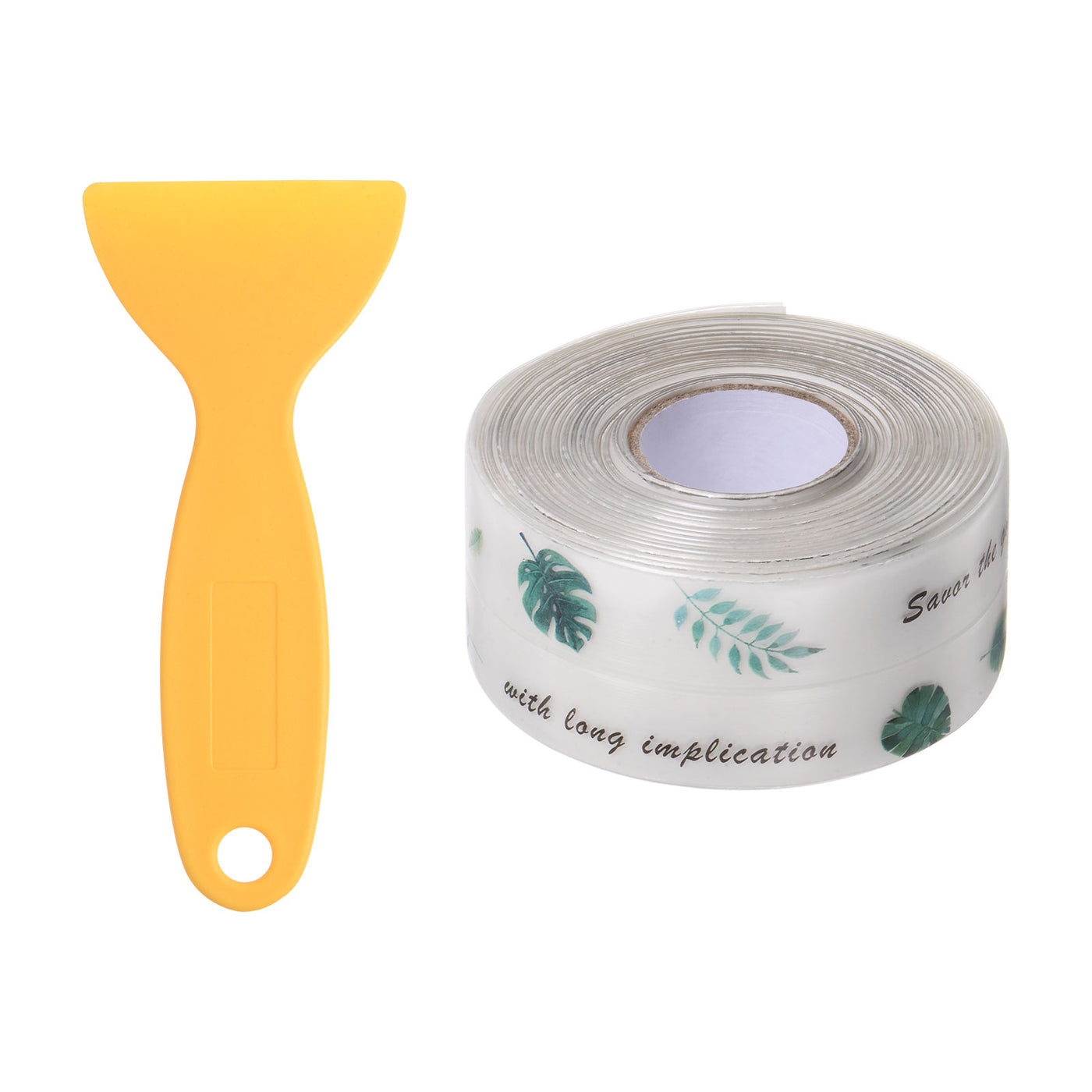 Harfington Clear Seal Caulk Strip Tape 0.87"W x 10'L Decorative Sealant Tape w Sealing Tool