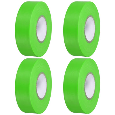 Harfington Flagging Tape 1"x147', 4 Pack PVC Non-Adhesive Neon Marking Tape, Green