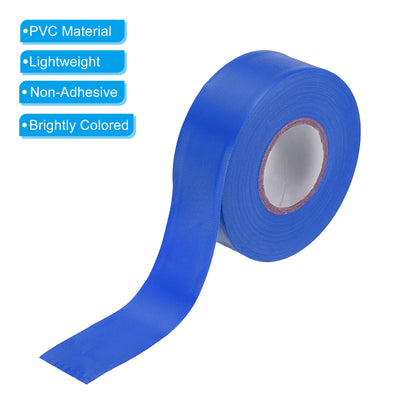 Harfington Flagging Tape 1-1/5"x147', 2 Pack PVC Non-Adhesive Neon Marking Tape, Blue