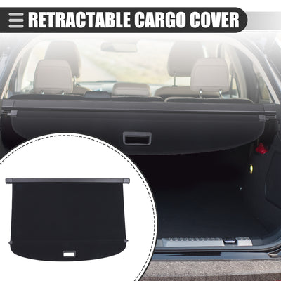 Harfington Retractable Cargo Cover, Heat Resistant Rear Trunk Security Cover Shield Shade, for Toyota Corolla Cross 2022 2023, Waterproof Canvas, Black