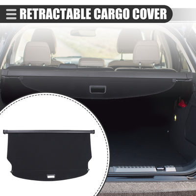 Harfington Retractable Cargo Cover, Heat Resistant Rear Trunk Security Cover Shield Shade, for Hyundai Tucson 2016 2017 2018 2019 2020 2021, Waterproof Canvas, Black