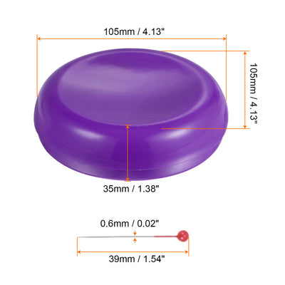 Harfington Magnetic Pin Cushion Round Shape with 100pcs Plastic Head Pins, Purple