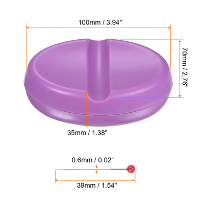 Harfington Magnetic Pin Cushion with 100pcs Plastic Head Pins, Purple