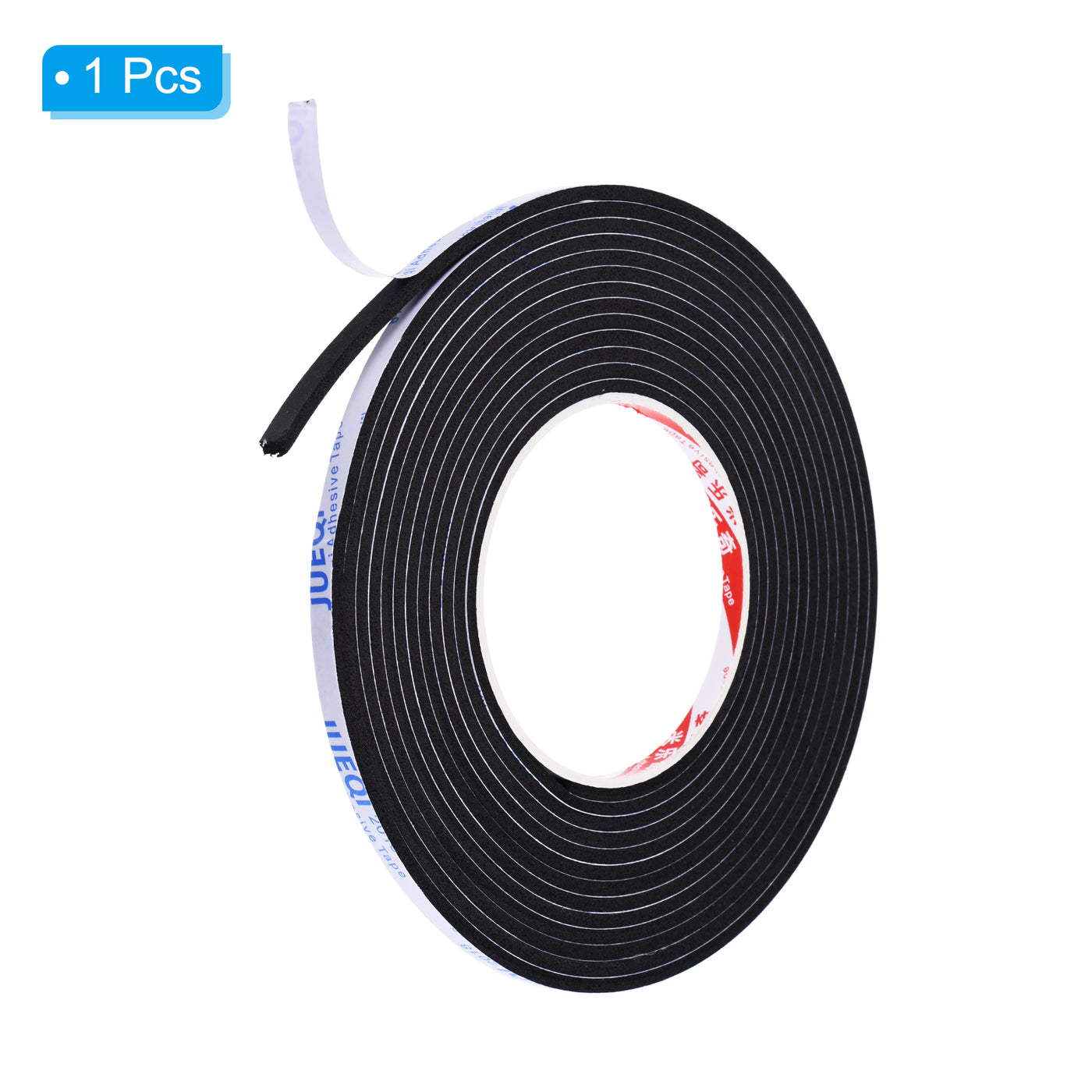 Harfington 5m/16.4ft Sealing Foam Tape, 6mm Wide 3mm Thick Single Sided Weather Stripping Door Seal Strip for Window Door Insulation, Black