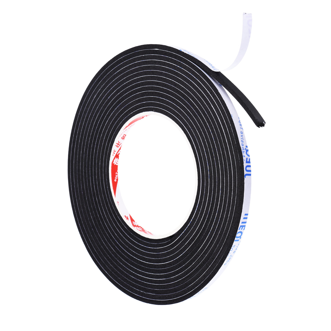 Harfington 5m/16.4ft Sealing Foam Tape, 6mm Wide 3mm Thick Single Sided Weather Stripping Door Seal Strip for Window Door Insulation, Black