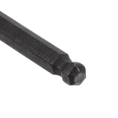 Harfington Uxcell 2.5mm Ball End Hex Key Wrench, L Shaped Long Arm CR-V Repairing Tool, Black