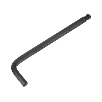 Harfington Uxcell 3/8" Ball End Hex Key Wrench, L Shaped Long Arm CR-V Repairing Tool, Black