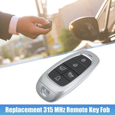 Harfington 433 MHz 5 Buttons Keyless Entry Remote Key Fob Fit for Hyundai Santa Fe 2021-2023 TQ8-FOB-4F27 - Pack of 1 Black