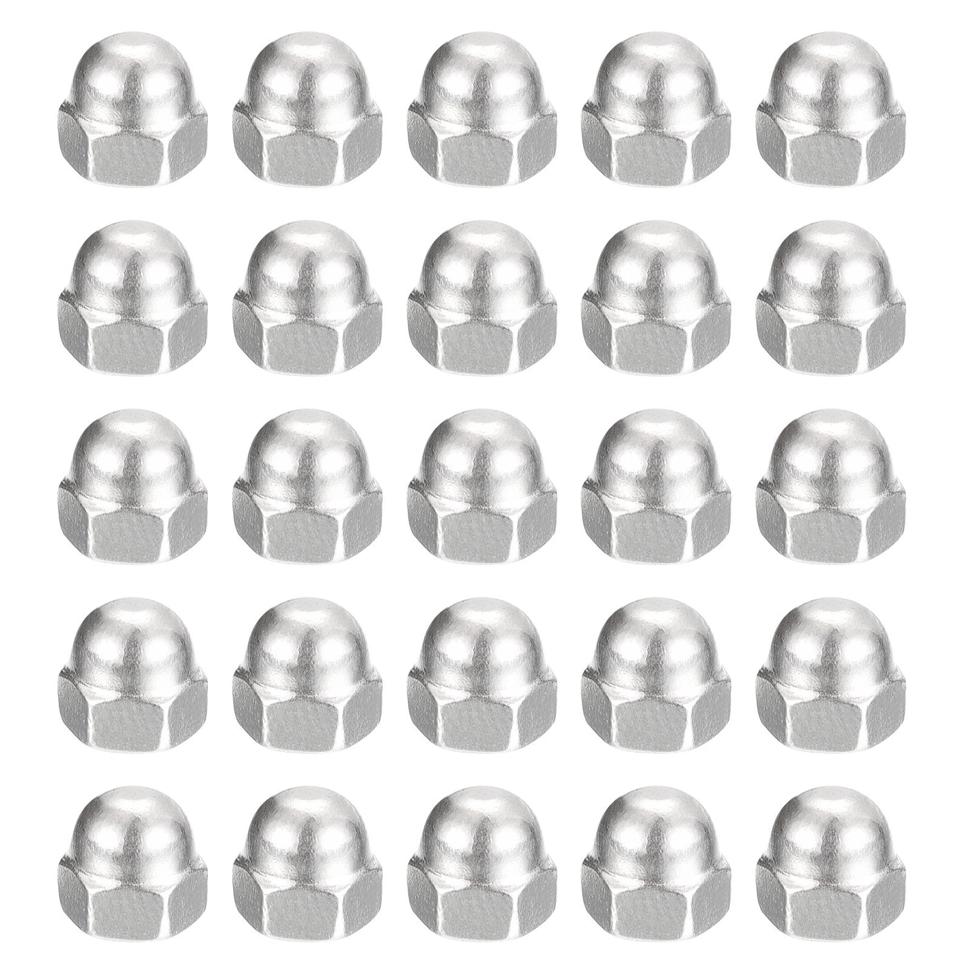 uxcell Uxcell #6-32 Acorn Cap Nuts,50pcs - 304 Stainless Steel Hardware Nuts, Acorn Hex Cap Dome Head Nuts for Fasteners (Silver)
