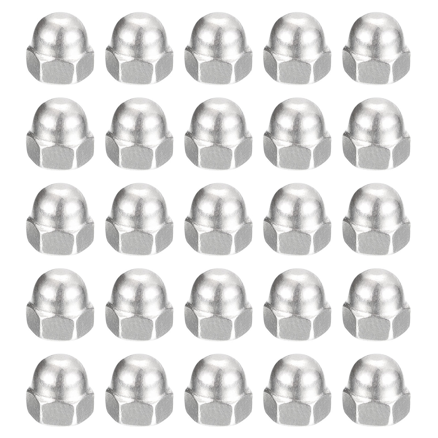 uxcell Uxcell #8-32 Acorn Cap Nuts,100pcs - 304 Stainless Steel Hardware Nuts, Acorn Hex Cap Dome Head Nuts for Fasteners (Silver)