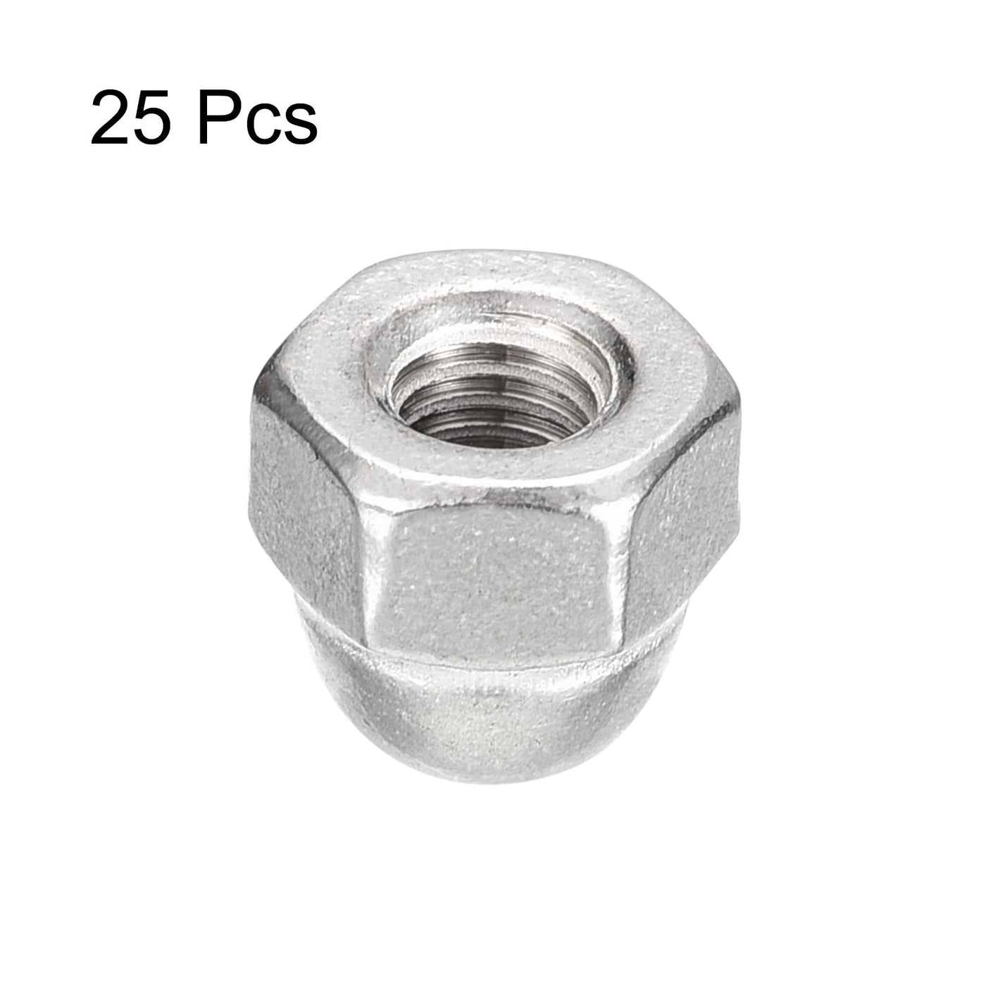 uxcell Uxcell #10-32 Acorn Cap Nuts,25pcs - 304 Stainless Steel Hardware Nuts, Acorn Hex Cap Dome Head Nuts for Fasteners (Silver)