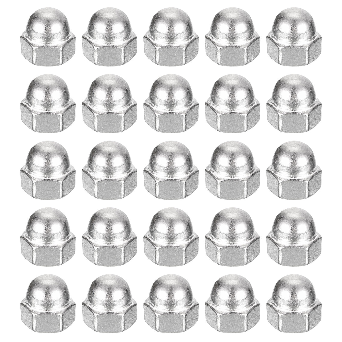 uxcell Uxcell #10-32 Acorn Cap Nuts,50pcs - 304 Stainless Steel Hardware Nuts, Acorn Hex Cap Dome Head Nuts for Fasteners (Silver)