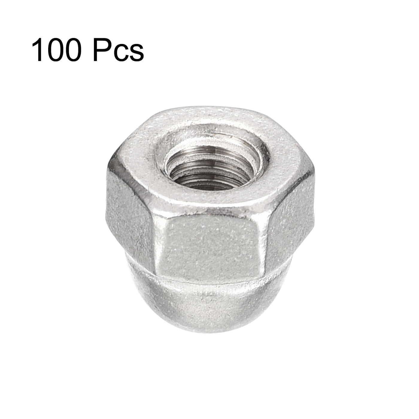 uxcell Uxcell #10-32 Acorn Cap Nuts,100pcs - 304 Stainless Steel Hardware Nuts, Acorn Hex Cap Dome Head Nuts for Fasteners (Silver)