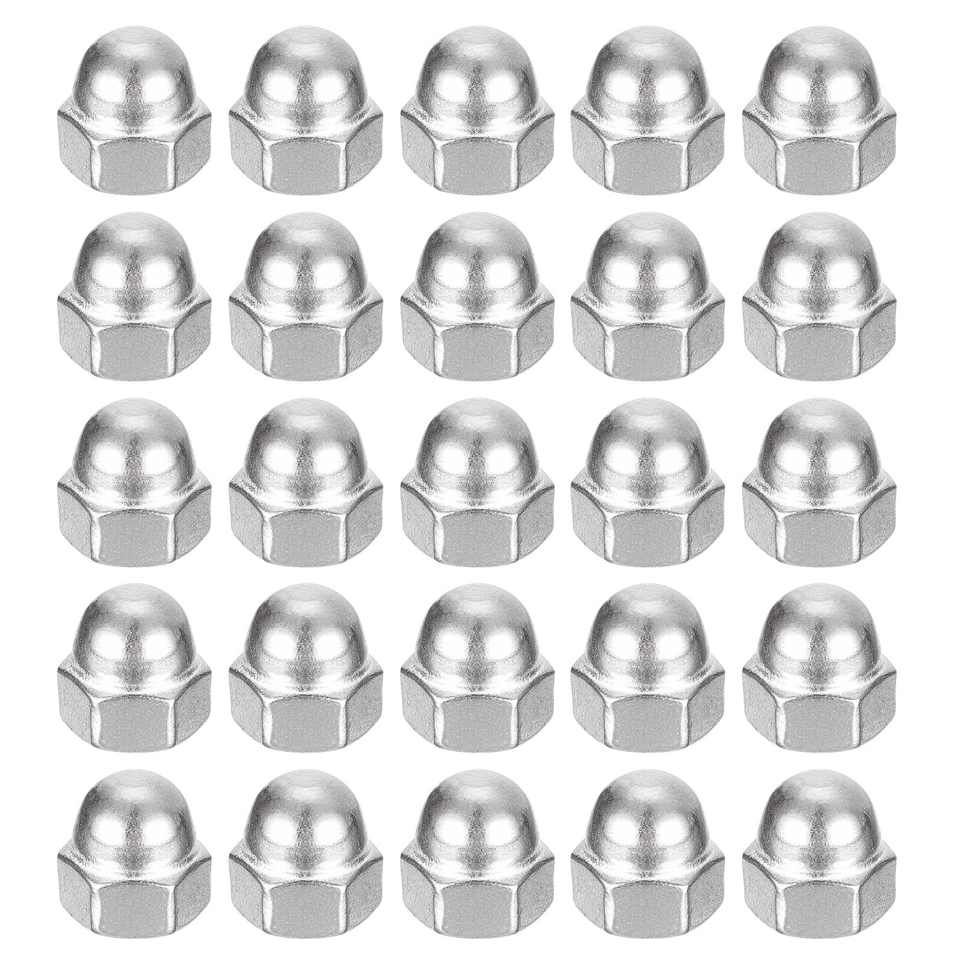 uxcell Uxcell #10-24 Acorn Cap Nuts,25pcs - 304 Stainless Steel Hardware Nuts, Acorn Hex Cap Dome Head Nuts for Fasteners (Silver)