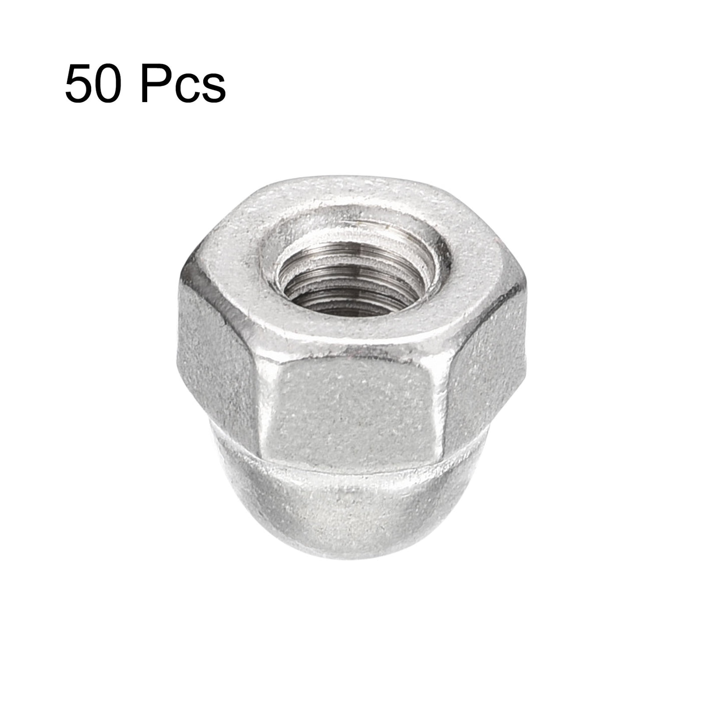 uxcell Uxcell #10-24 Acorn Cap Nuts,50pcs - 304 Stainless Steel Hardware Nuts, Acorn Hex Cap Dome Head Nuts for Fasteners (Silver)