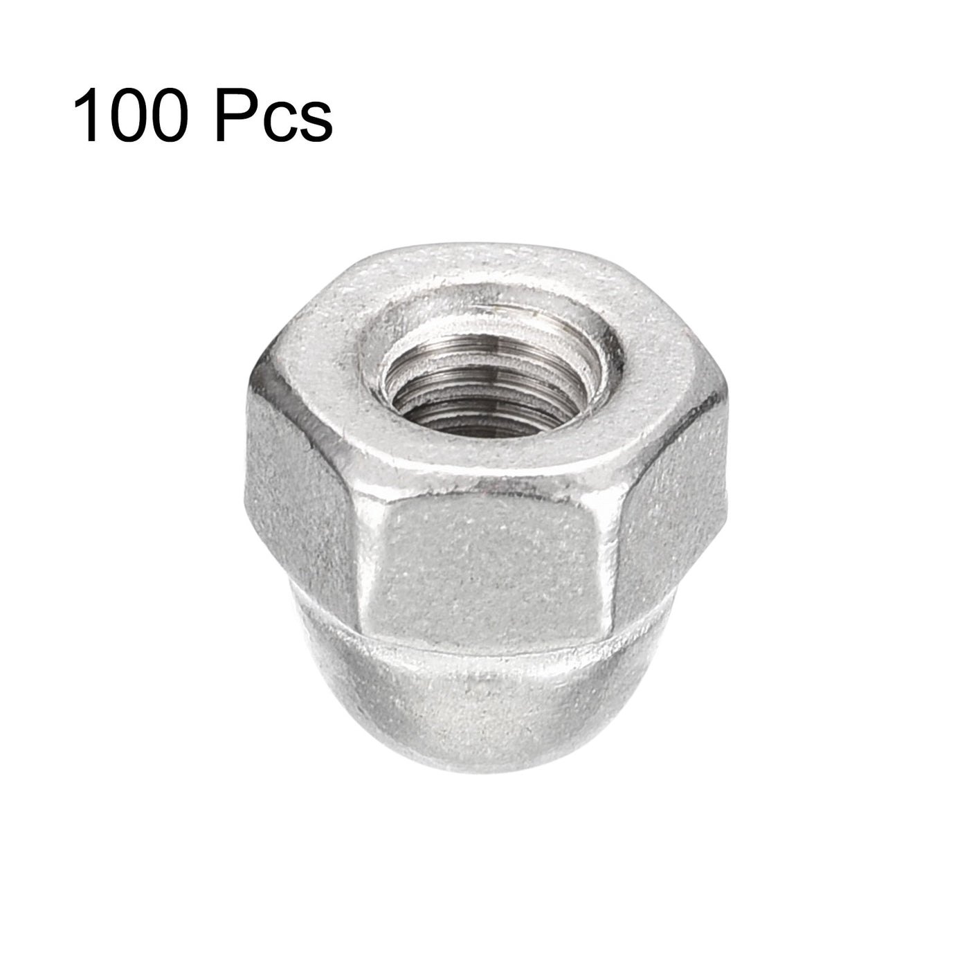 uxcell Uxcell #10-24 Acorn Cap Nuts,100pcs - 304 Stainless Steel Hardware Nuts, Acorn Hex Cap Dome Head Nuts for Fasteners (Silver)