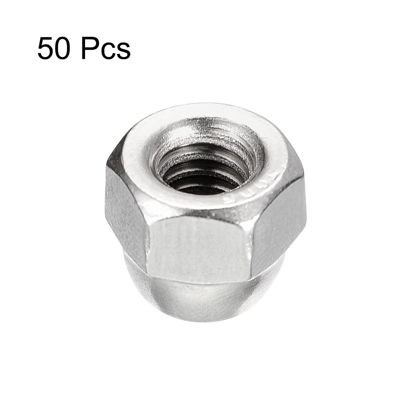 uxcell Uxcell 1/4-20 Acorn Cap Nuts,50pcs - 304 Stainless Steel Hardware Nuts, Acorn Hex Cap Dome Head Nuts for Fasteners (Silver)