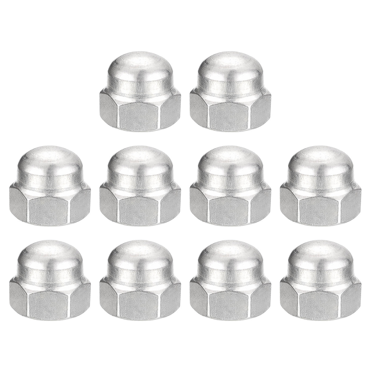uxcell Uxcell 5/16-18 Acorn Cap Nuts,10pcs - 304 Stainless Steel Hardware Nuts, Acorn Hex Cap Dome Head Nuts for Fasteners (Silver)