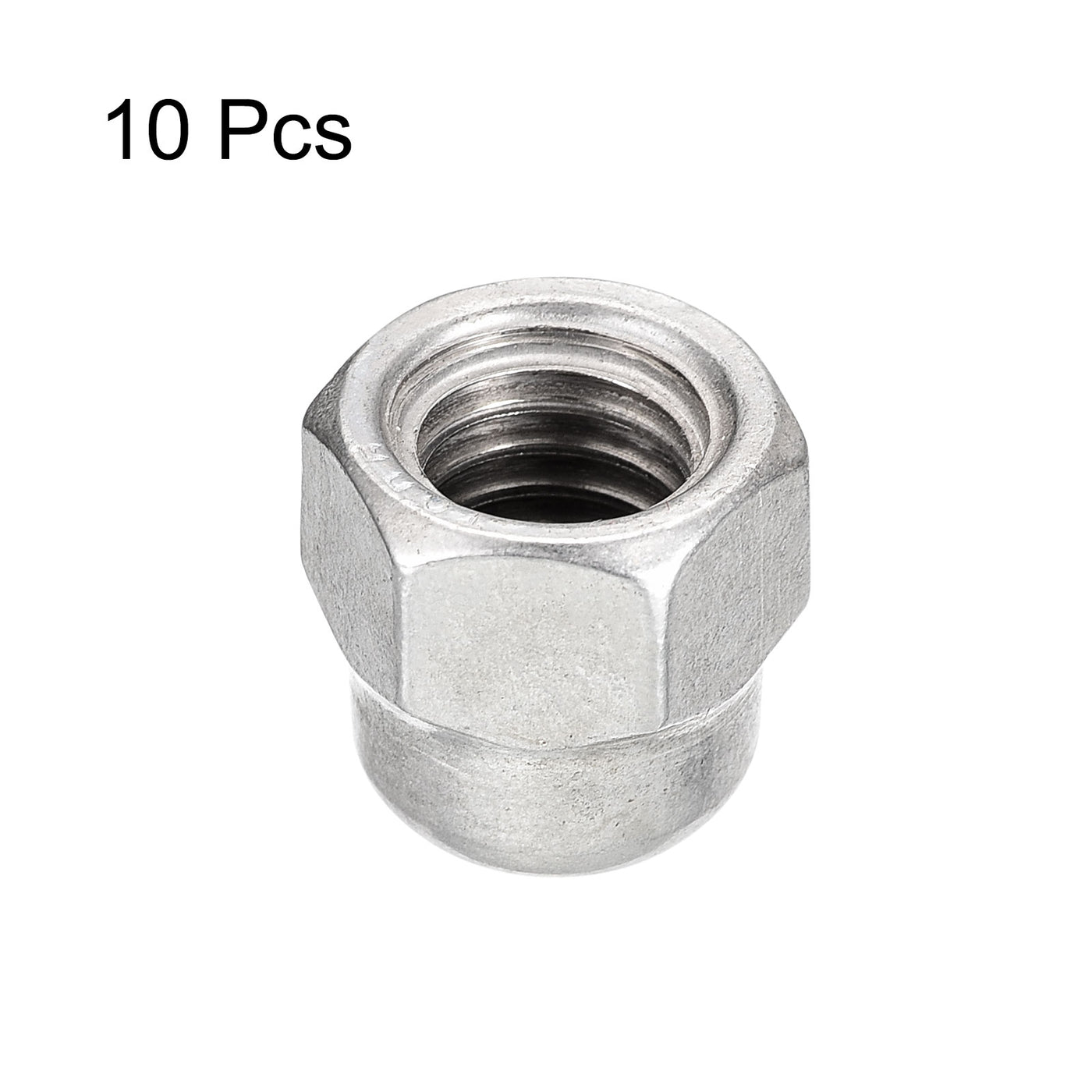 uxcell Uxcell 7/16-14 Acorn Cap Nuts,10pcs - 304 Stainless Steel Hardware Nuts, Acorn Hex Cap Dome Head Nuts for Fasteners (Silver)