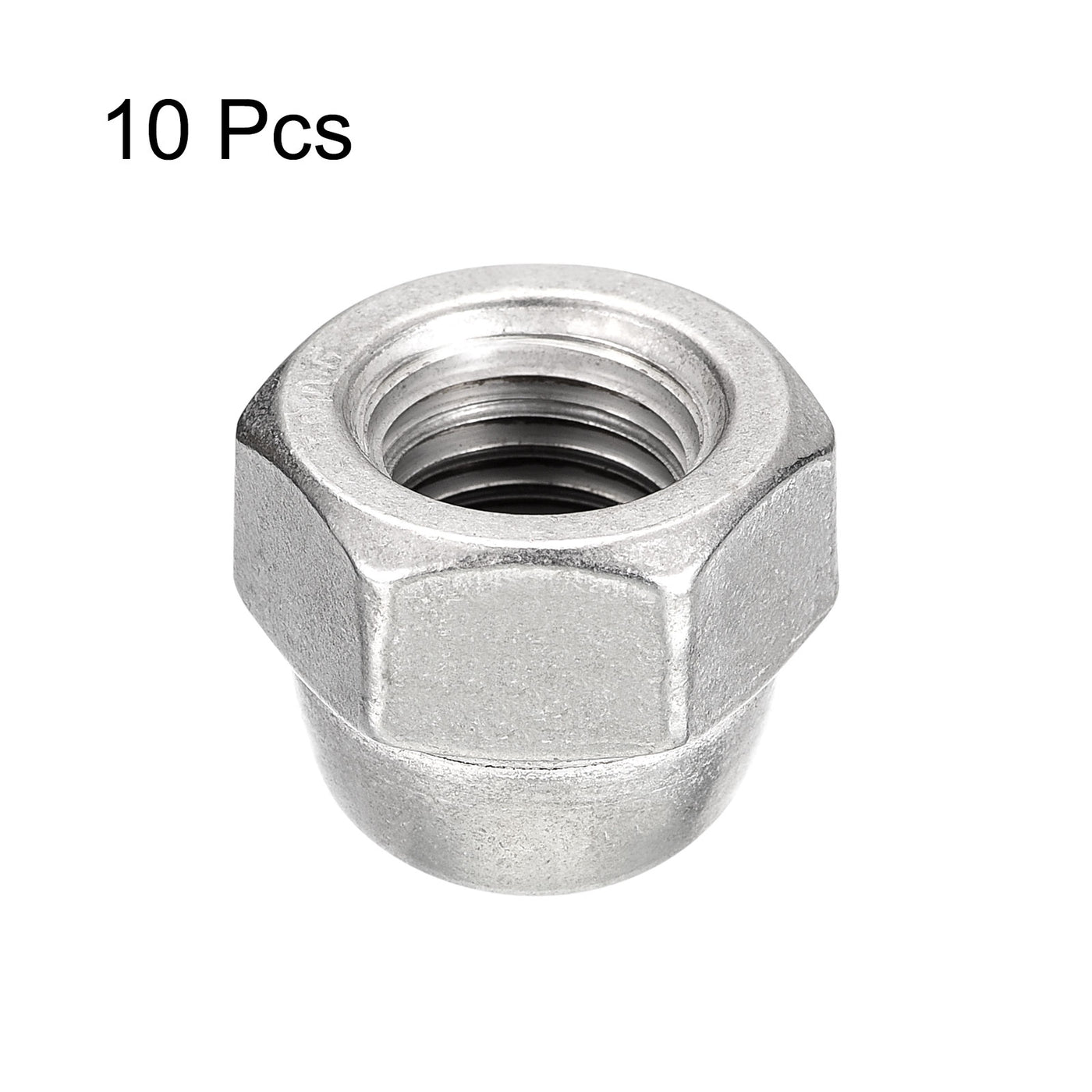 uxcell Uxcell 5/8-11 Acorn Cap Nuts,10pcs - 304 Stainless Steel Hardware Nuts, Acorn Hex Cap Dome Head Nuts for Fasteners (Silver)