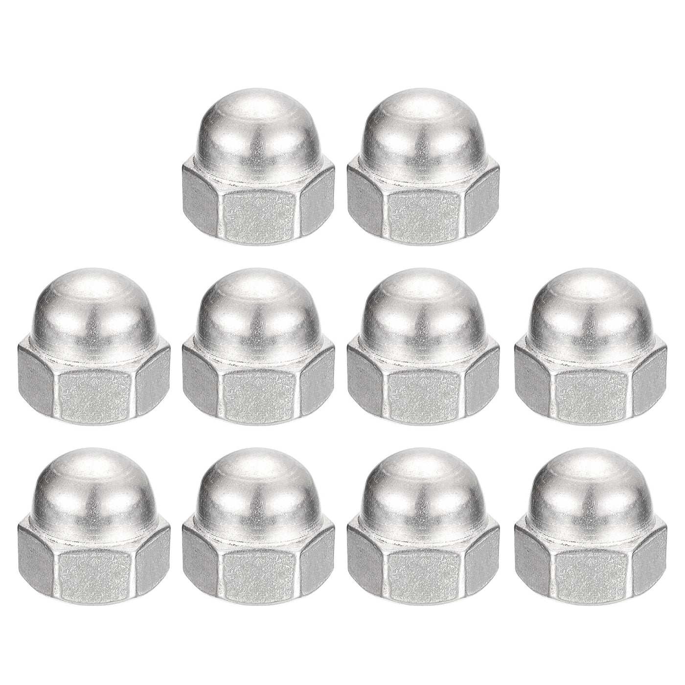 uxcell Uxcell 5/8-11 Acorn Cap Nuts,10pcs - 304 Stainless Steel Hardware Nuts, Acorn Hex Cap Dome Head Nuts for Fasteners (Silver)