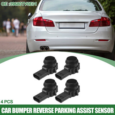 Harfington Reverse Backup Parking Rear Bumper Park Assist Object Sensor, for Mercedes-Benz GLK 250 2013-2015, ABS, No.0009050242, Black, 4pcs