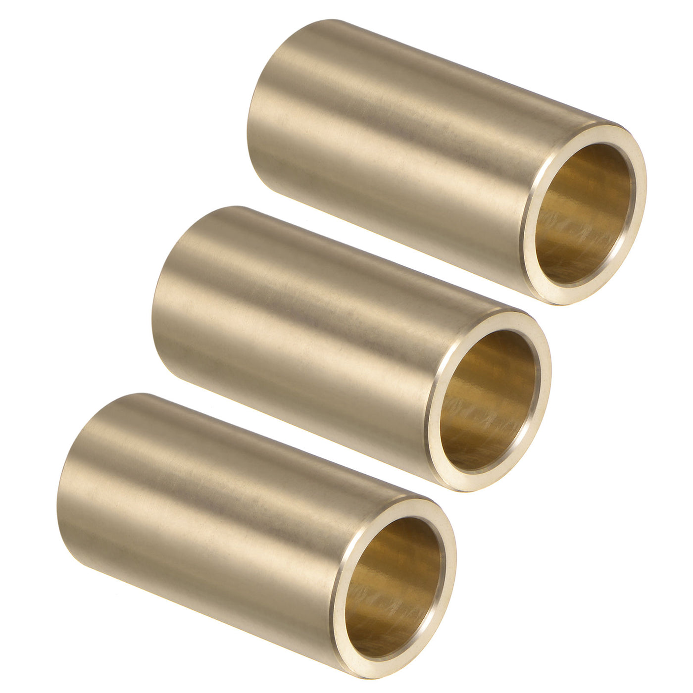 uxcell Uxcell 3pcs Sleeve Bearings 3/4" x 1" x 2" Wrapped Oilless Bushings Cast Brass